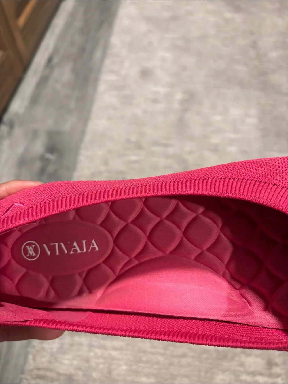 Vivaia Hot Pink Knit Slip-On Flats size 39.5